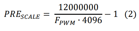 PRESCALE=12000000/FPWM40961