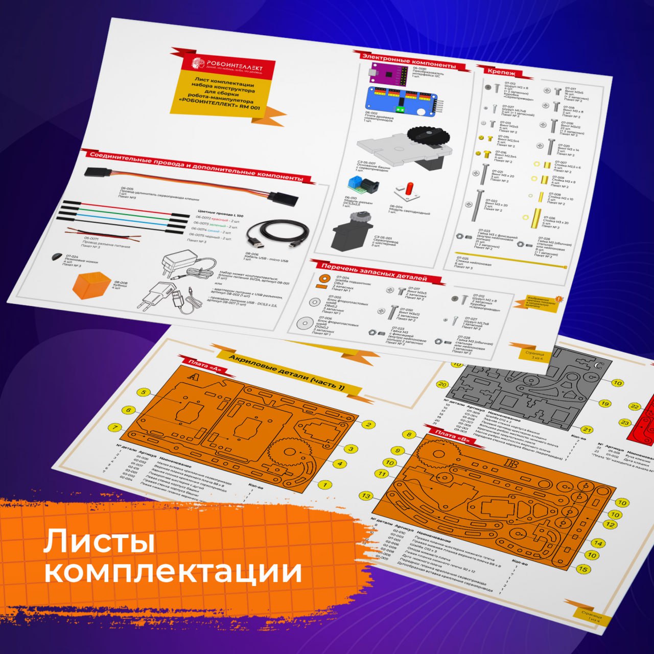 Конструктор робота-манипулятора РобоИнтеллект "Школьник" / Программирование на Python / Робототехника / Развивающий набор
